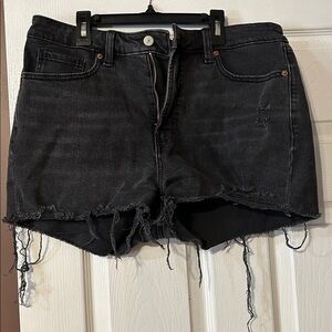 Old Navy Charcoal High-Rise Denim Shorts